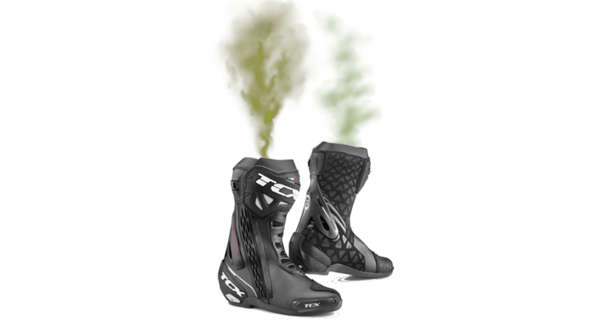 Stinkende Motorradsstiefel