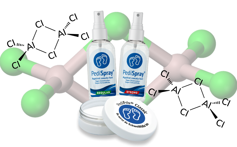 PediSpray® Antitranspirant mit Aluminiumchlorid gegen Schweißfüße — Regular 15% und Strong 20%