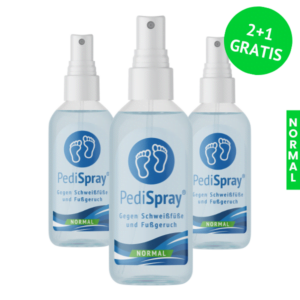 PediSpray® Regular 2+1 Free - Fußspray gegen Schweißfüße, Fußgeruch und löchrige Fußsohlen